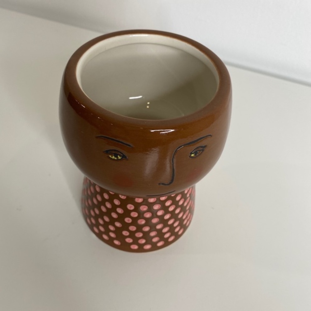 Opalhouse stoneware 4" family planter brown boho - Picture 4 of 8